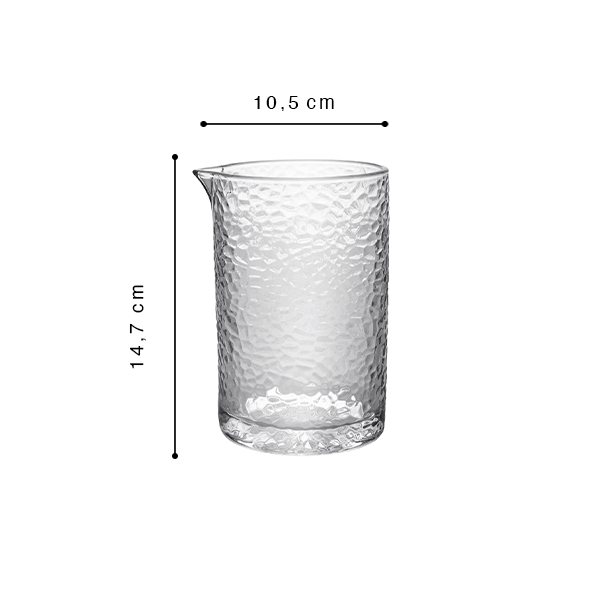 Mixing Glass / Rührglas Hammerschlag 10.5x14.7 cm