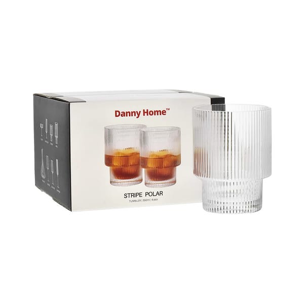 Danny Home Stripe Polar Tumbler, pack de 4