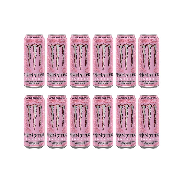 Monster Energy Drink Ultra Strawberry Sugarfree 50cl 12er Pack
