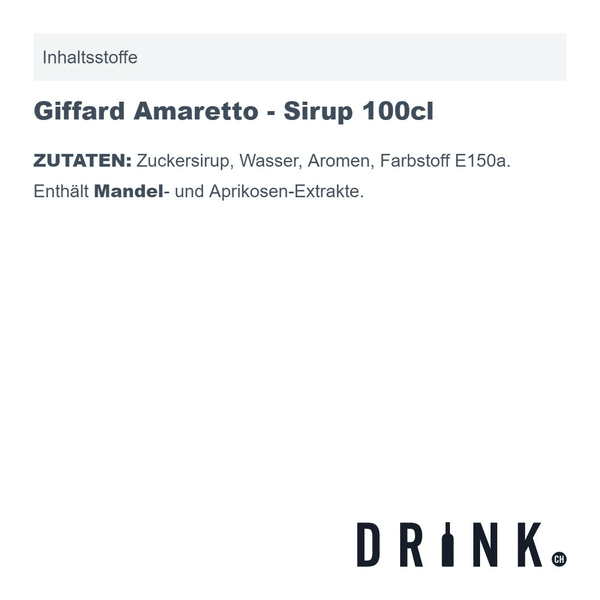 Giffard Amaretto - Sirup 100cl