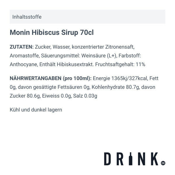 Monin Hibiscus Sirup 70cl
