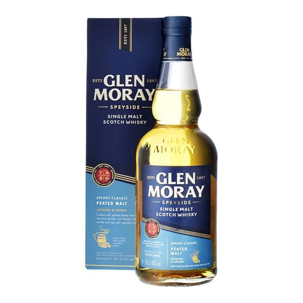 Glen Moray Elgin Classic Peated Single Malt Whisky 70cl