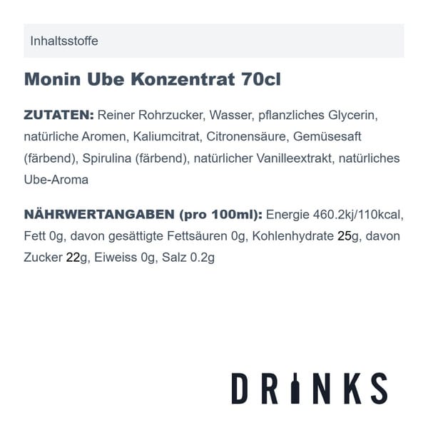Monin Ube Konzentrat 70cl