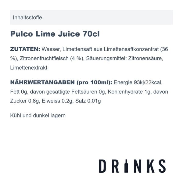 Pulco Lime Juice 70cl