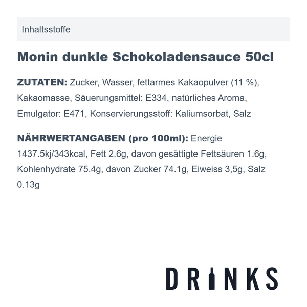 Monin dunkle Schokoladensauce 50cl