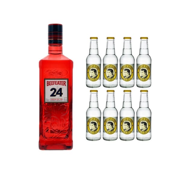 Beefeater 24 London Dry Gin 70cl avec 8x Thomas Henry Tonic Water
