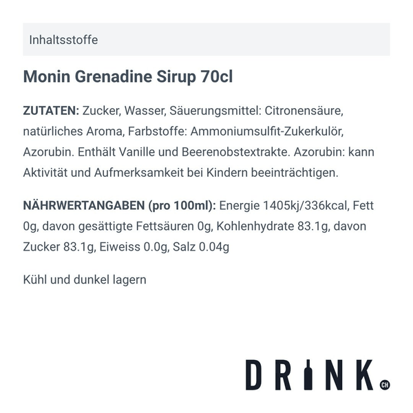 Monin Grenadine Sirup 70cl