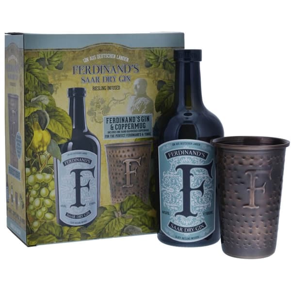 Ferdinand's Saar Dry Gin Set mit Kupferbecher