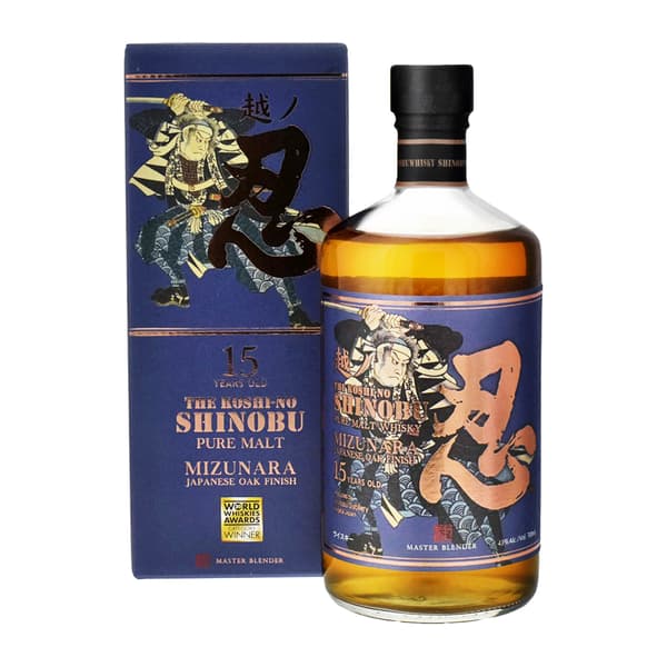 The Koshi-No Shinobu 15 Years Pure Malt Mizunara Japanese Oak Finish Whisky 70cl