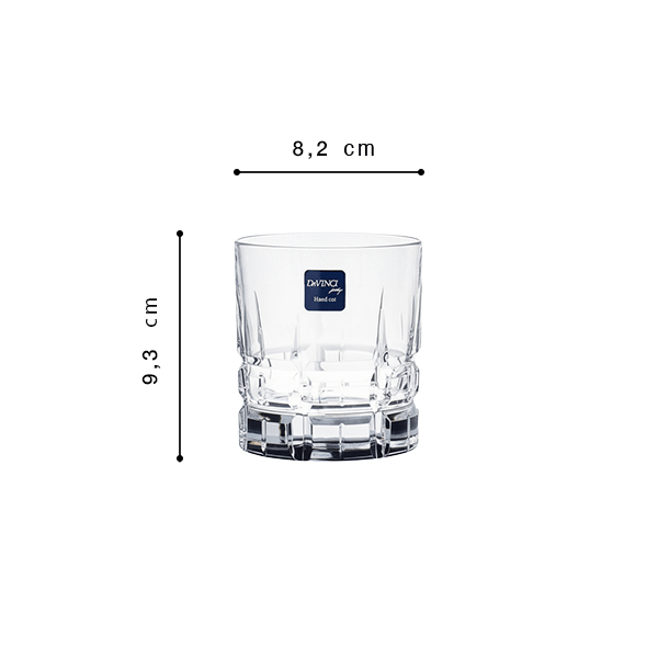RCR Crystal Da Vinci Carrara D.O.F. Tumbler 29cl, Pack de 2