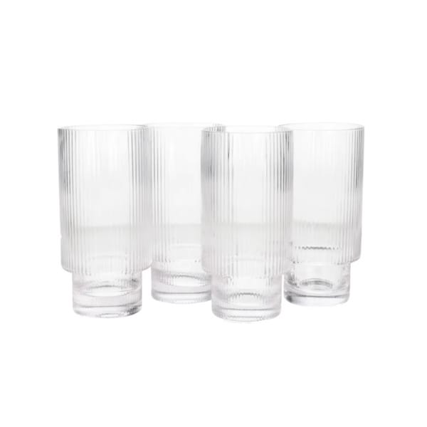Danny Home Stripe Polar Highball Tumbler, pack de 4