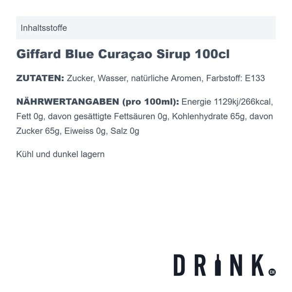 Giffard Blue Curaçao Sirup 100cl