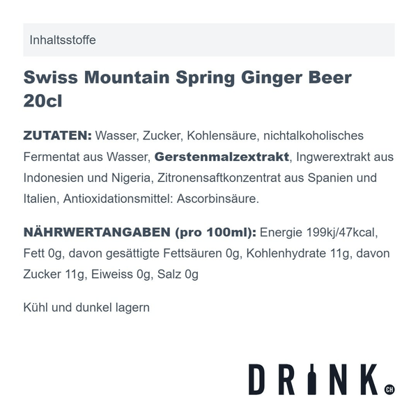Ketel One Vodka 70cl mit 8x Swiss Mountain Spring Ginger Beer