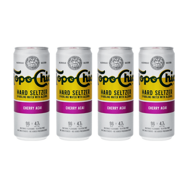 Topo Chico Cherry Acai Hard Seltzer 33cl, 4er-Pack