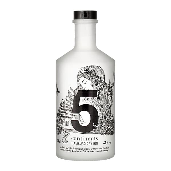 5 Continents Hamburg Dry Gin 70cl