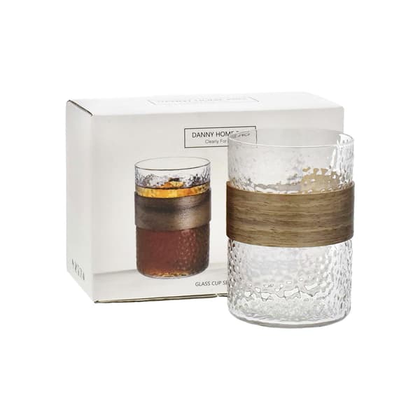 Danny Home Pro Hammered Glass Cup 31cl, pack de 2