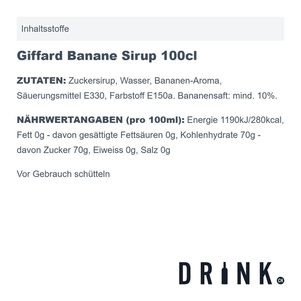 Giffard Banane Sirup 100cl