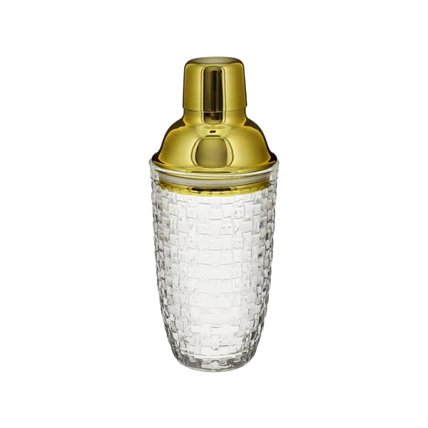 Cocktail Shaker Gold & Glass