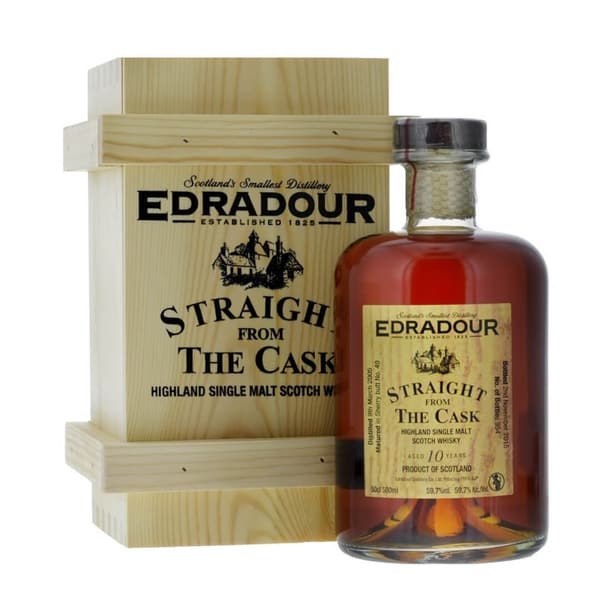 Edradour 10 Years Old Straight from the Cask Sherry Butt dans une Boîte en bois 50cl
