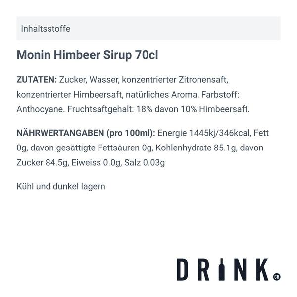 Monin Himbeer Sirup 70cl
