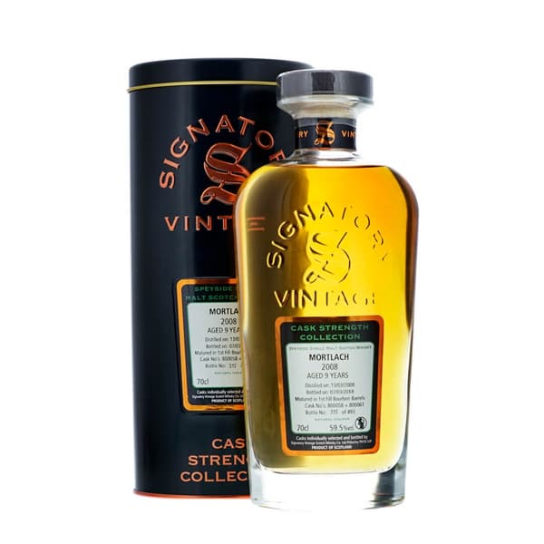 Mortlach 9 Years Signatory Vintage Cask Strength Collection Whisky 70cl