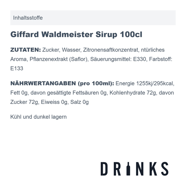 Giffard Waldmeister Sirup 100cl