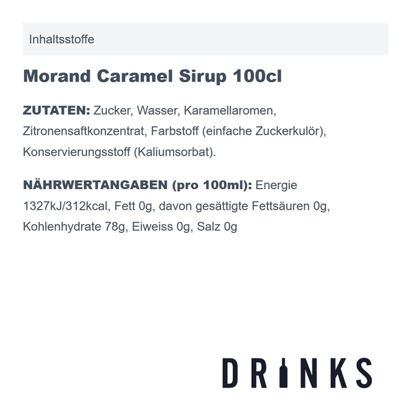 Morand Caramel Sirup 100cl