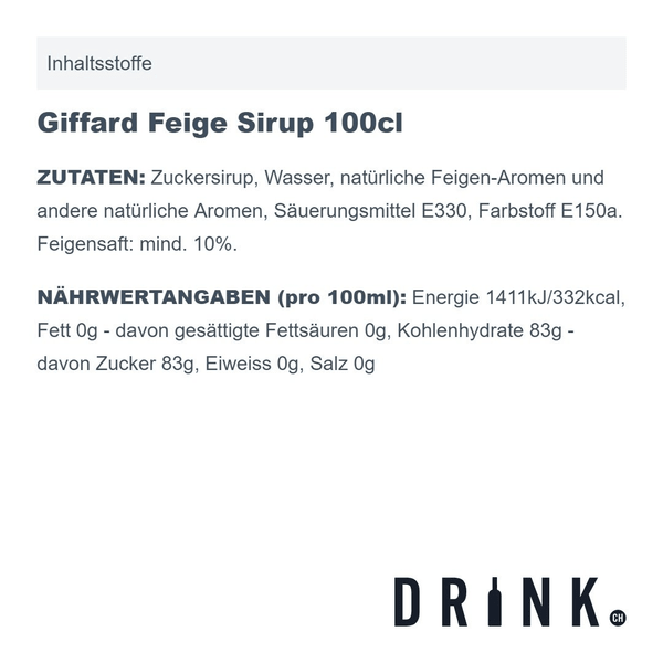 Giffard Feige Sirup 100cl