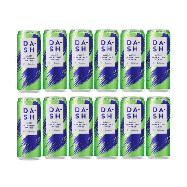 Dash Wonky Limes Infused Sparkling Water 33cl 12er Pack
