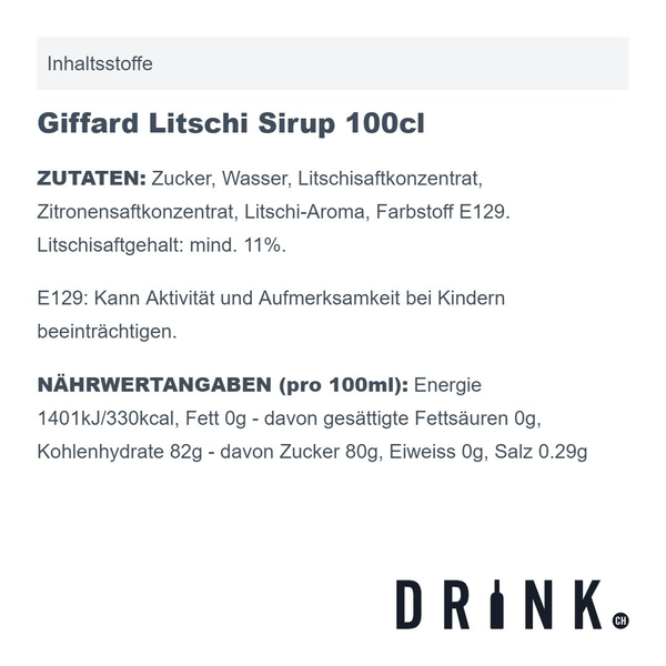Giffard Litschi Sirup 100cl