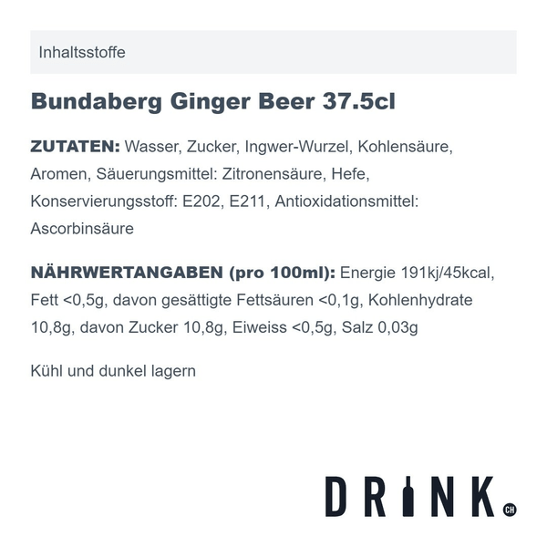 Bundaberg Ginger Beer 37.5cl Pack de 4