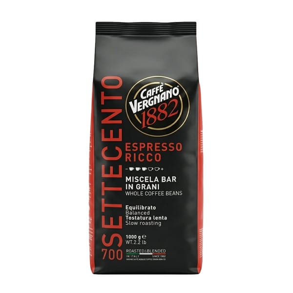 Caffé Vergnano Espresso Ricco 700 Kaffeebohnen 1kg