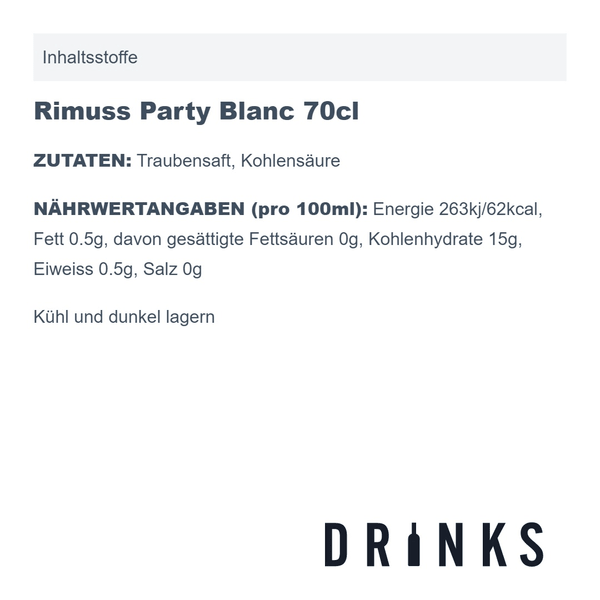 Rimuss Party Blanc 70cl