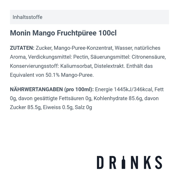 Monin Mango Fruchtpüree 100cl