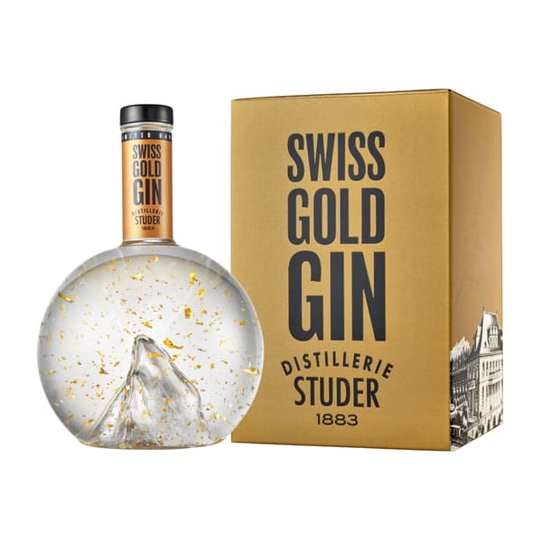 Studer Swiss Gold GIN mit echtem Goldflitter, 24 Karat, 150cl