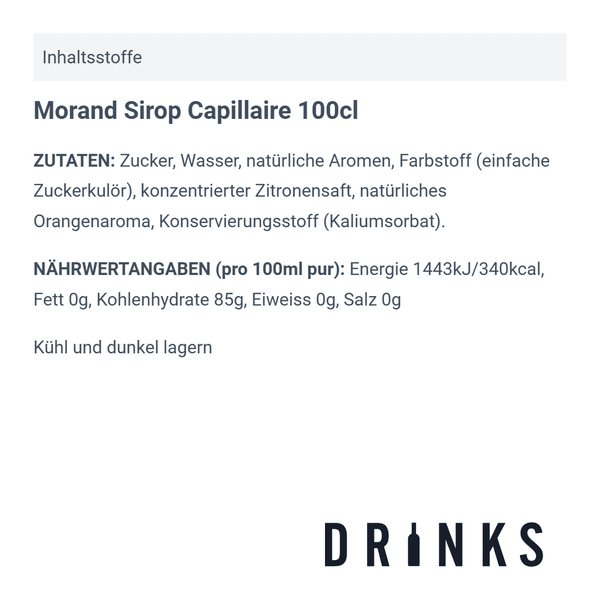 Morand Sirop Capillaire 100cl