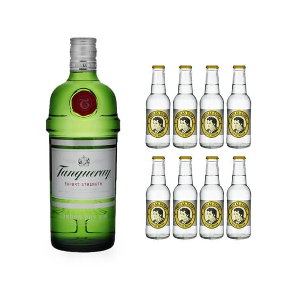 Tanqueray London Dry Gin 70cl mit 8x Thomas Henry Tonic Water