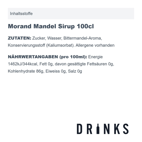 Morand Mandel Sirup 100cl