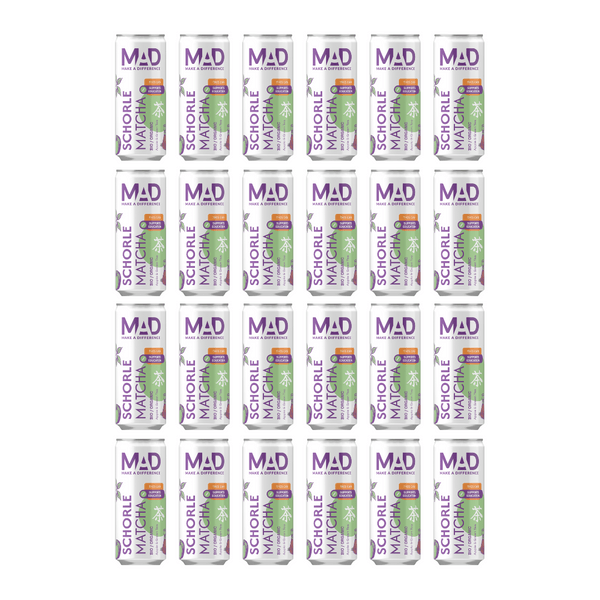 MAD Schorle Matcha Bio Apple & Green Tea 33cl Pack de 24