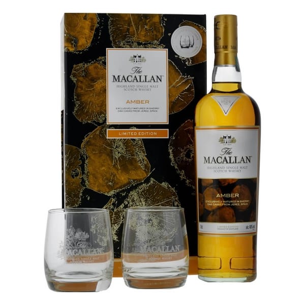 The Macallan Amber 1824 mit 2 Gläser 70cl