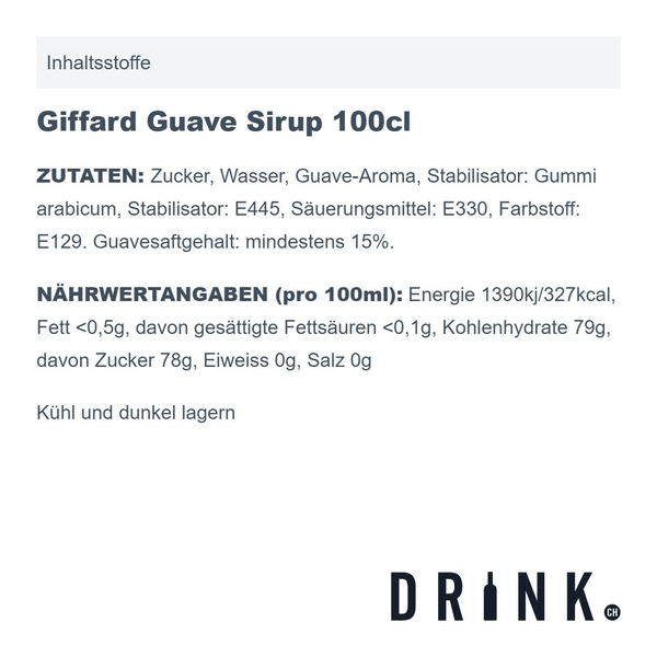 Giffard Guave Sirup 100cl