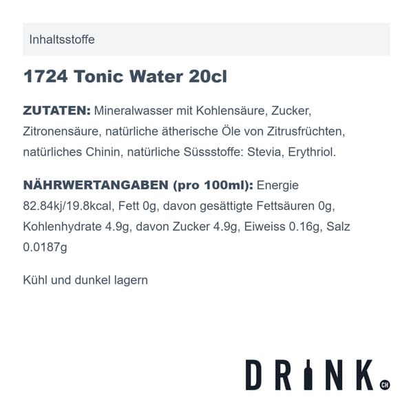 Tanqueray Rangpur 70cl avec 8x 1724 Tonic Water