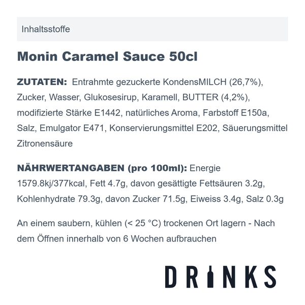 Monin Caramel Sauce 50cl