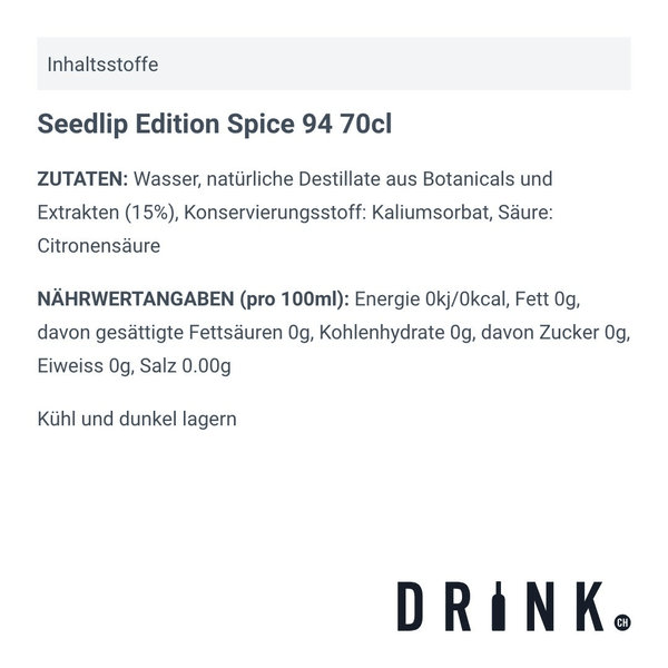 Seedlip Edition Spice 94 70cl