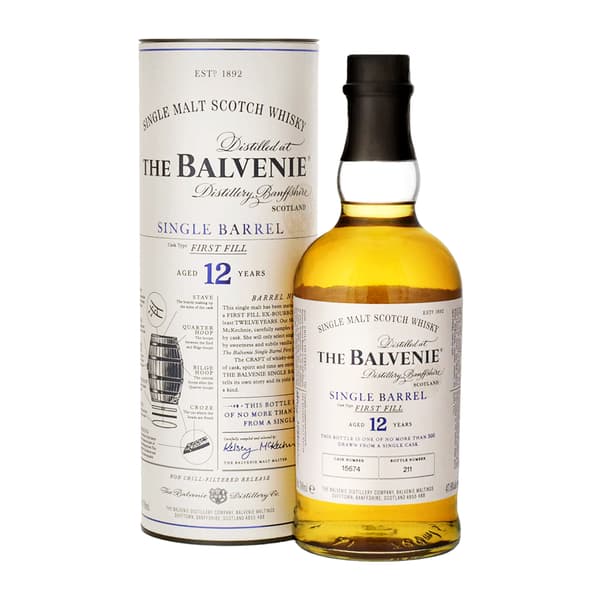 The Balvenie 12 Years Single Barrel First Fill Single Malt Whisky 70cl