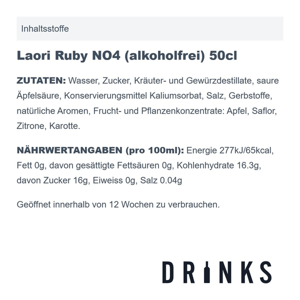 Laori Ruby NO4 (alkoholfrei) 50cl