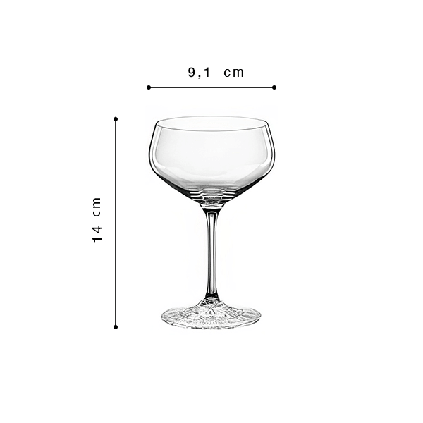 Spiegelau Perfect Serve Collection Verre Coupette, Pack de 4