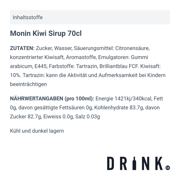 Monin Kiwi Sirup 70cl