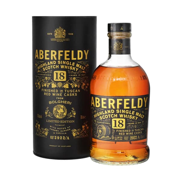 Aberfeldy 18 Years Bolgheri Tuscan Cask Finish Single Malt Whisky 70cl