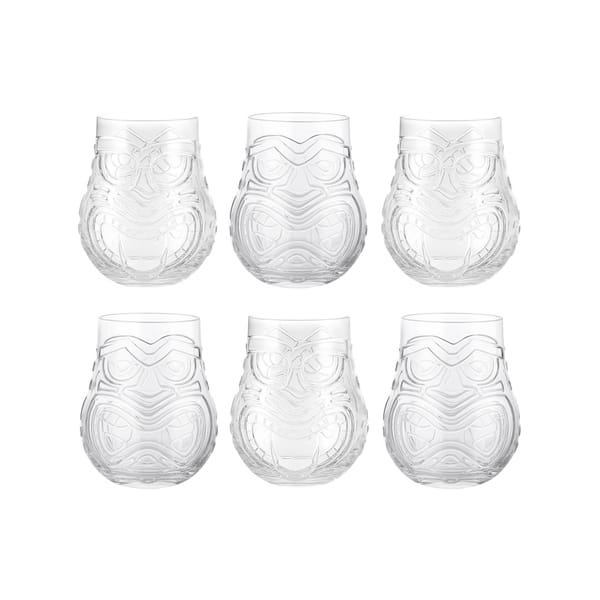 Onis Tiki Split Verre à Cocktail (un verre, deux visages) 47cl pack de 6